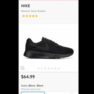 Women’s Black Nike Tanjun Sneaker